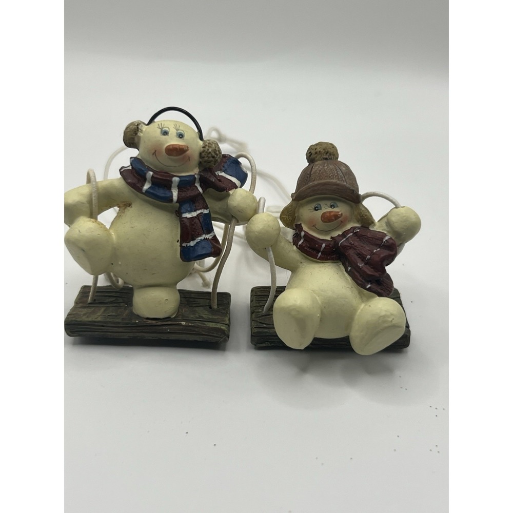Pair Of Snow Buddies Ornaments Everest‎ Swing Christmas  2001 #94624